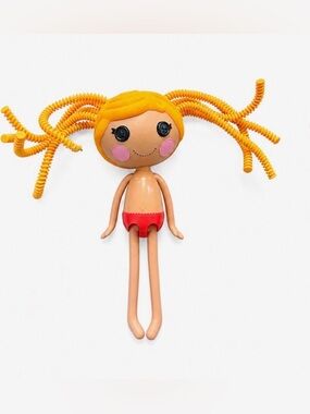 Vintage Lalaloopsy Doll Orange Bendable Spaghetti Hair Button Eyes MGA